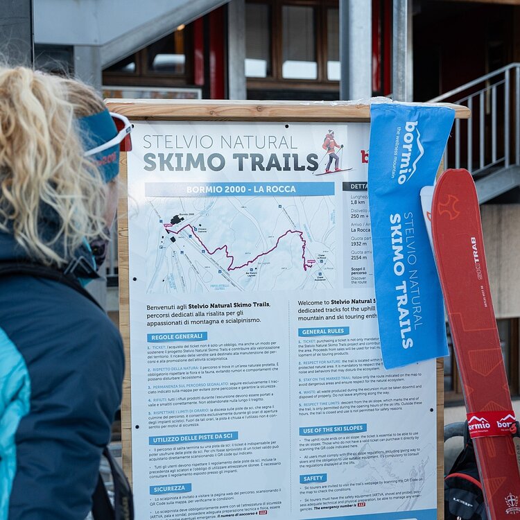 Das Schild am Start in Bormio 2.000