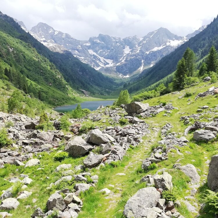 Zappello-Tal und Lucini-Schutzhütte.